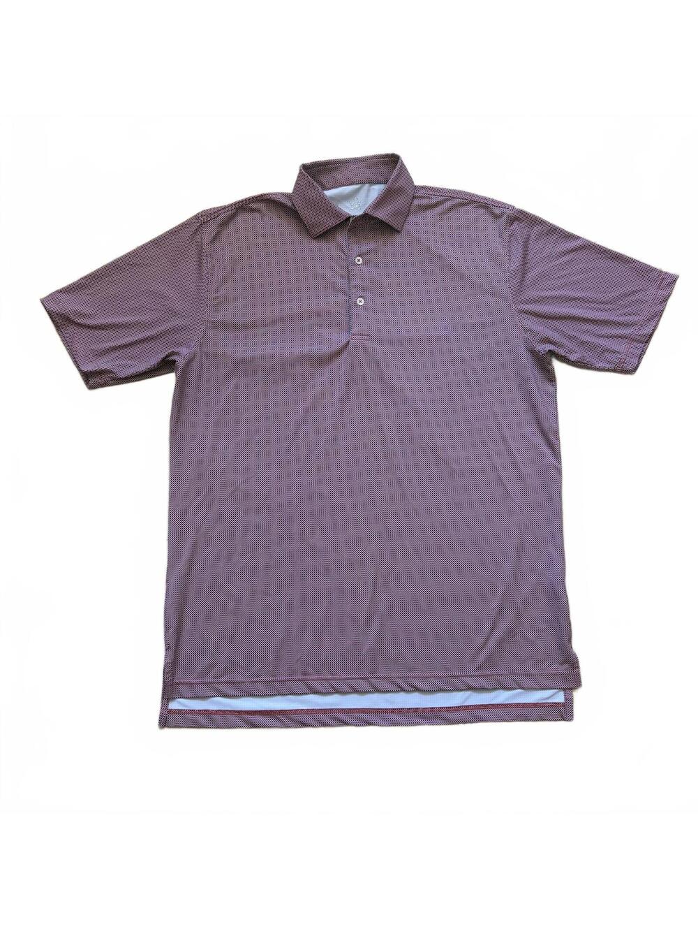 Turtleson Tour Performance Polo Shirt Golf Mini Checker Men's Size Medium